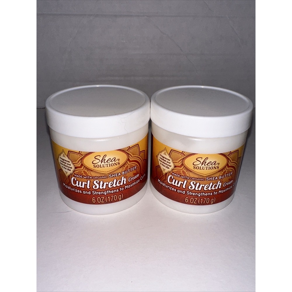 Shea Solutions Curl Stretch Cream with Organic Shea Butter 6oz 2 Pack 92490